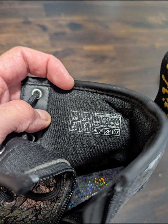 Dr. Martens 1460 Crinkle Metallic Lace Up Boots - Picture 7 of 7